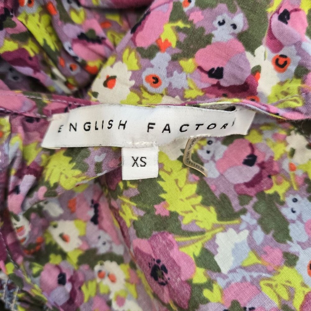English Factory Floral Smocked Midi Dress Size XS - Picture 3 of 6